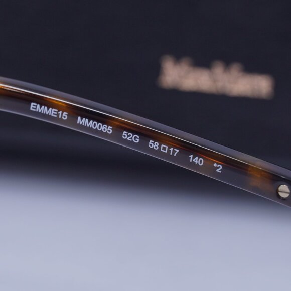 MaxMara EMME15 MM0065 52G Round Sunglasses - Havana/Brown - Picture 7 of 11